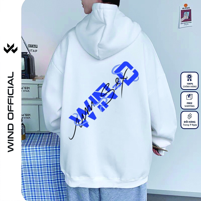 Áo hoodie nữ WIIS unisex form rộng nỉ WIIS HD24 thời trang nam nữ oversize ulzzang
