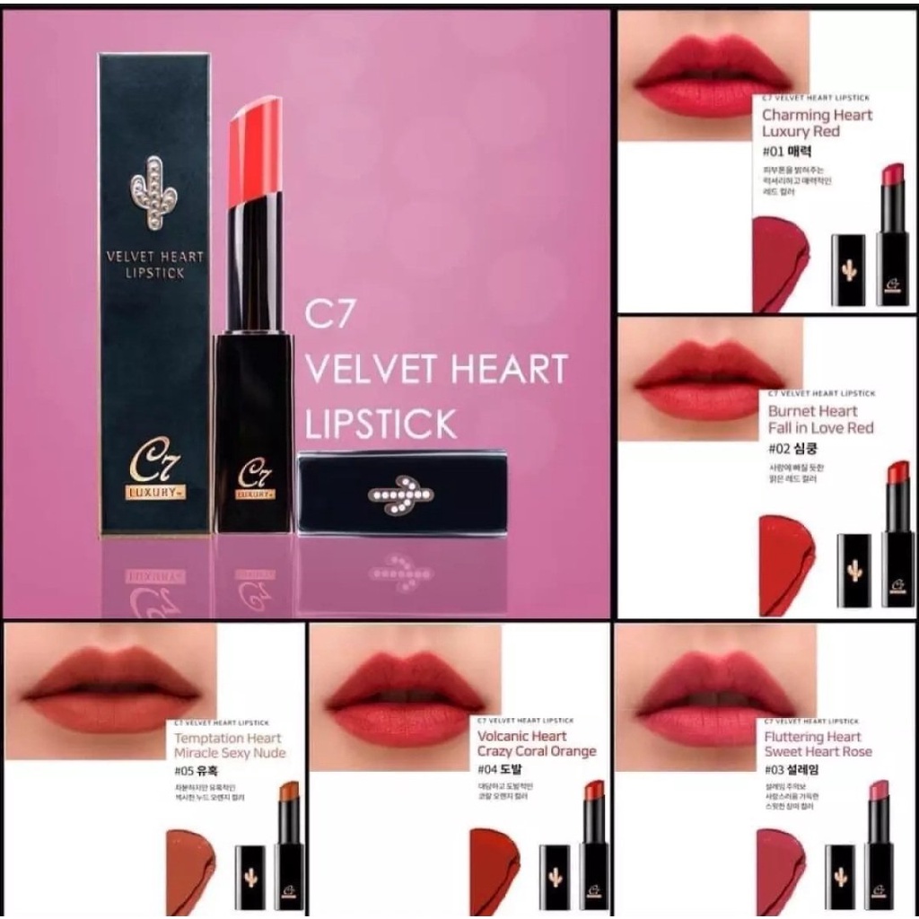 Son lì cao cấp chính hãng HÀN QUỐC - C'7 LUXURY. Son siêu lì tế bào gốc Hàn Quốc cao cấp. KHÔNG CHÌ.