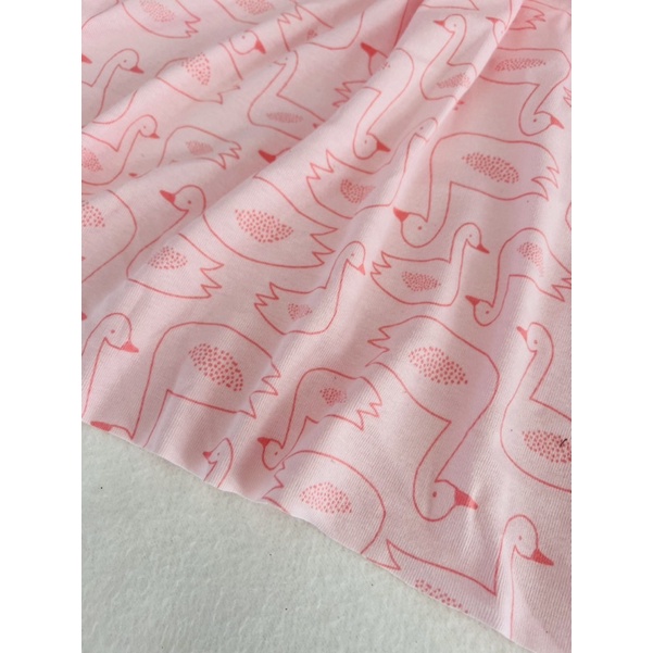vải thun cotton borip hình thiên nga