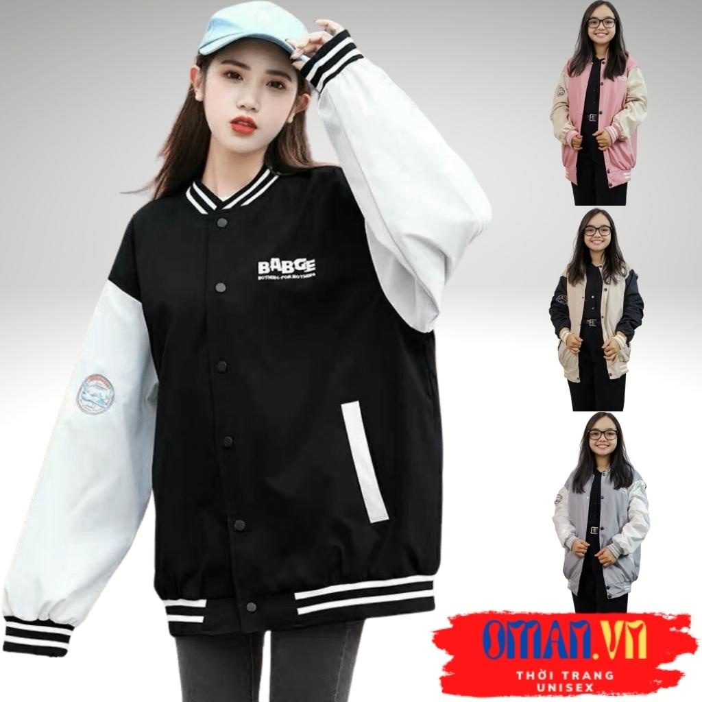 Áo khoác dù Bomber BAGGE form rộng 2 lớp GAKD10 Áo khoác nam nữ phong cách Hàn Quốc