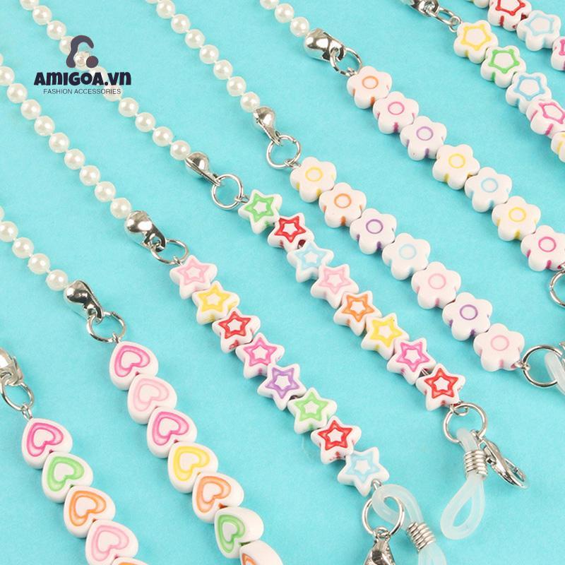 ✨✨Eyeglasses / mask strap made of transparent acrylic decorative cute smile face