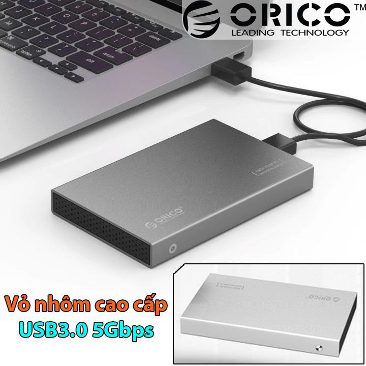 Box ổ cứng 2.5 inch SATA USB3.0 Orico 2518S3 vỏ nhôm cao cấp BX11