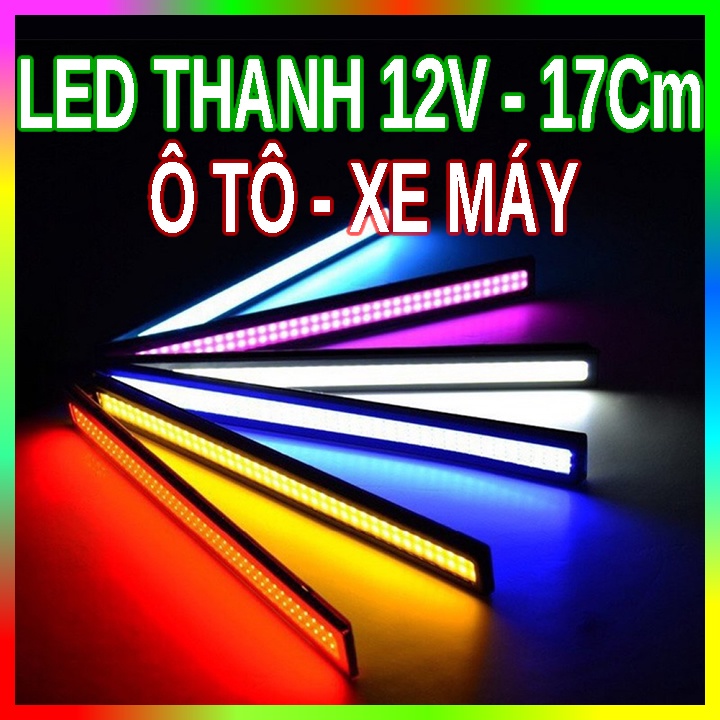 Đèn LED Sương Mù Chống Thấm Nước 17cm COB 12V Độ Ô Tô, Xe Máy