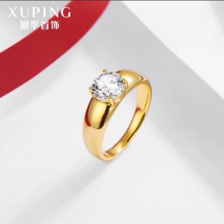 Nhẫn Xuping xi vàng non 23k đính đá to