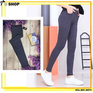 Quần legging trơn - thun nữ ôm body màu Xám [ảnh + video thật]