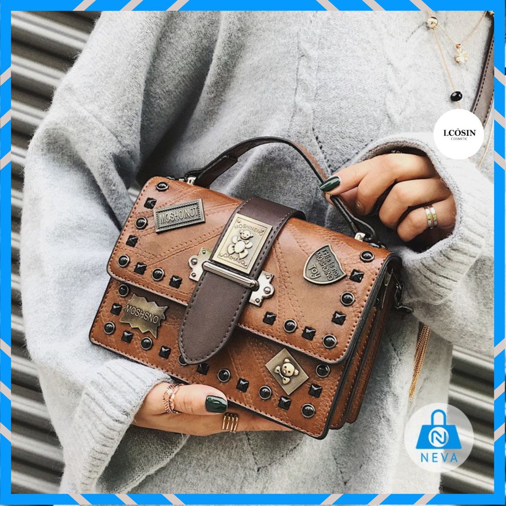 (HOT) Túi Xách Nữ Gắn Đinh Thời Trang Hàn Quốc Cực Chất NEVA9216