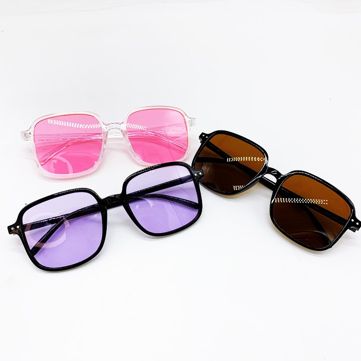 Kính Mát Thời Trang Nam Nữ Hàn Quốc Cube Nhiều Màu Khung Nhựa Chắc Chắn Thay Được Mắt Cận | BigBuy360 - bigbuy360.vn