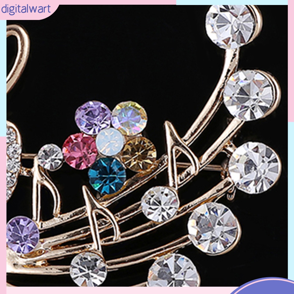 Ghim Cài Áo Hình Nốt Nhạc Đính Đá Thời Trang