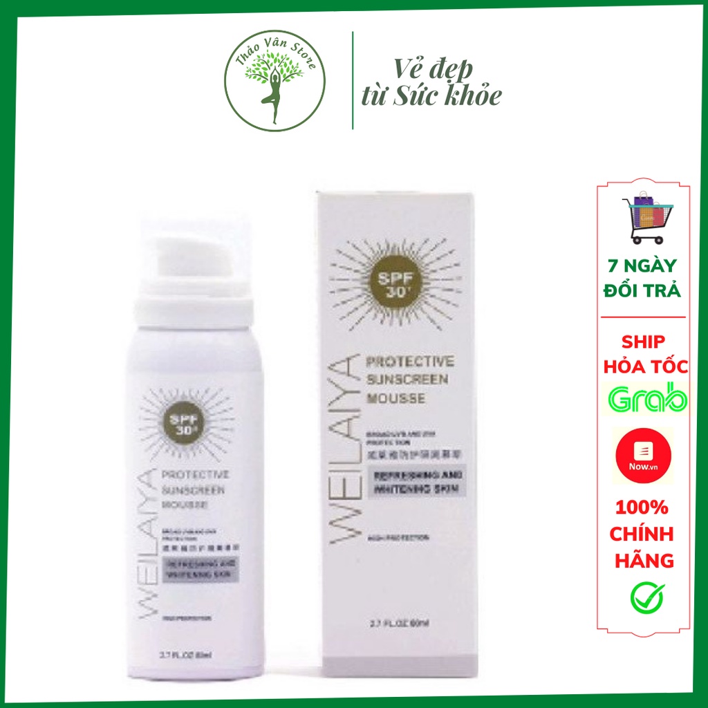 ⭐Kem Chống Nắng, Bọt Chống Nắng Weilaiya (Protetive Sunscreen Mouse) nâng tông, thấm nhanh, không vân, không bí⭐