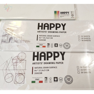 MỚI Tập Giấy Lẻ Vẽ Chì HAPPY 200GSM