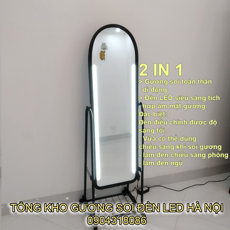 Gương Toàn Thân Di Động Đèn LED LUXHOME