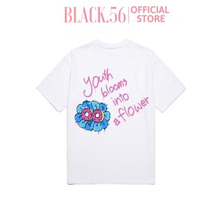 Áo thun nữ Acme De La Vie Donuts Flower Graffiti , áo thun unisex oversize tay lỡ cá tính-BLACK56 M56