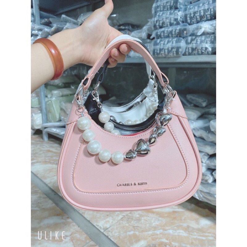 Túi Kẹp Nách Cka Giây Ngọc Tim 3 Màu Sang Chảnh Kèm Dây Dài Đeo Chéok