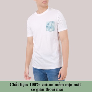 ÁO THUN NAM GAP CỔ TRON - TRẮNG