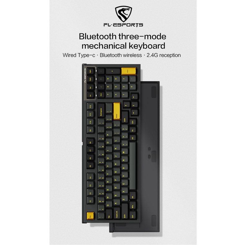 Bàn phím cơ FL Esport 980 3 mode kết nối Type C/ Bluetooth/ Usb 2.4Ghz, Hotswap, led RGB