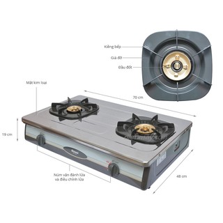 Bếp gas đôi Rinnai RV-870SSB(M) (Bạc)