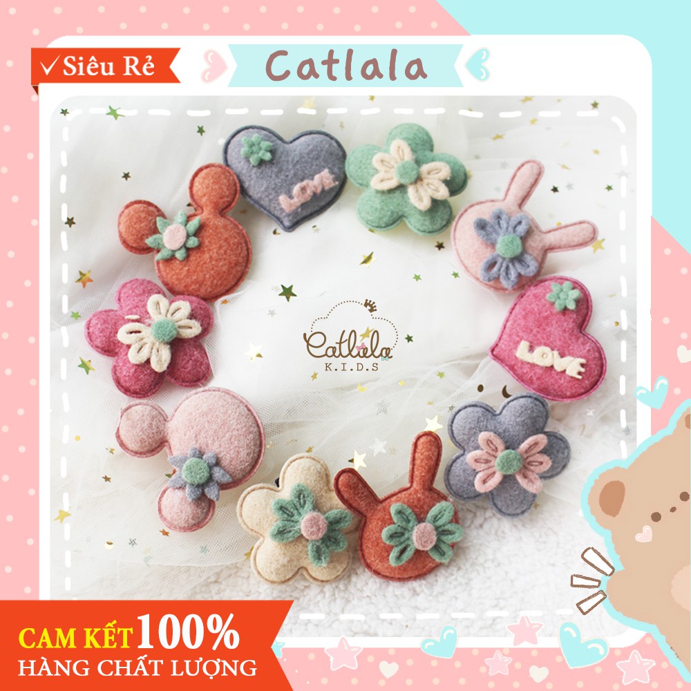 Set 4 Kẹp Tóc Nhiều Màu Dễ Thương Cho Bé CATLALA 4KTN24