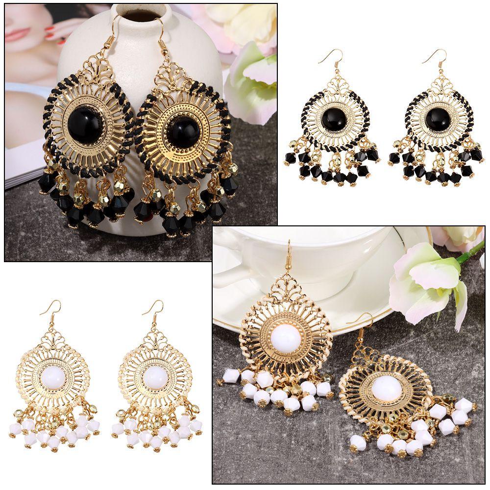 ROSE 1 Đôi Hoa Tai Dáng Dài Phong Cách Bohemian Thời Trang Cho Nữ