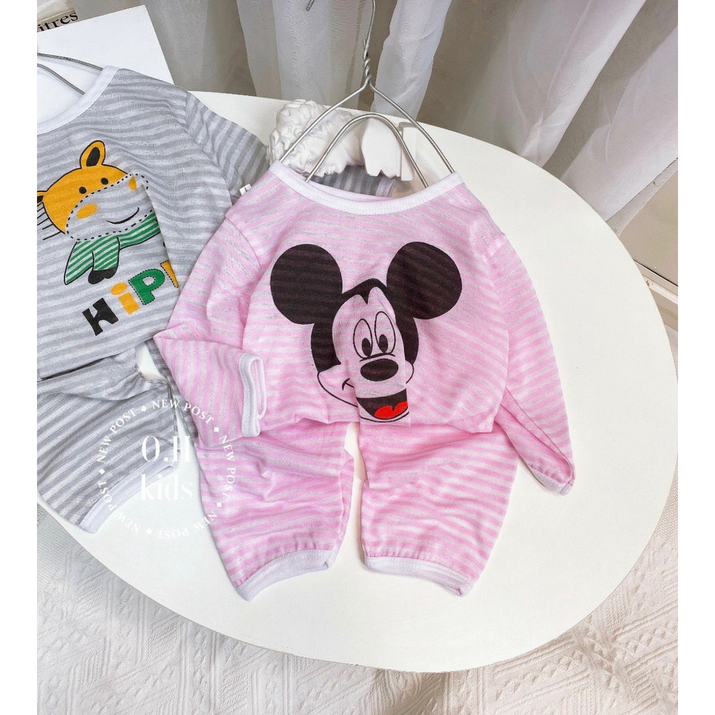 Bộ Cotton Giấy Dài Tay Cho Bé 4-15Kg