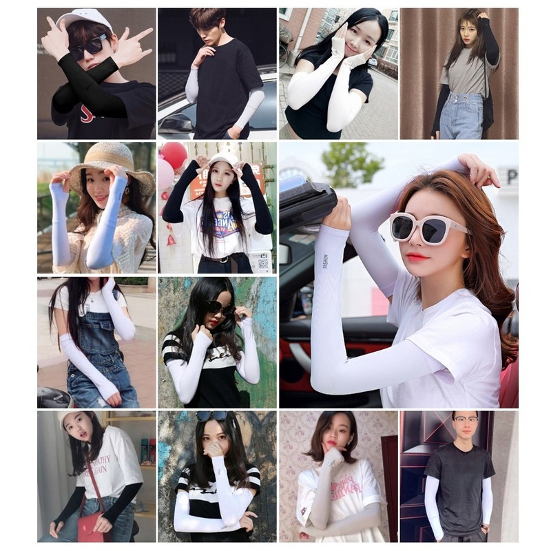 1 Cặp Vớ Thể Thao Bằng Lụa Lạnh Chống Tia UV Thời Trang Cho Nam Và Nữ