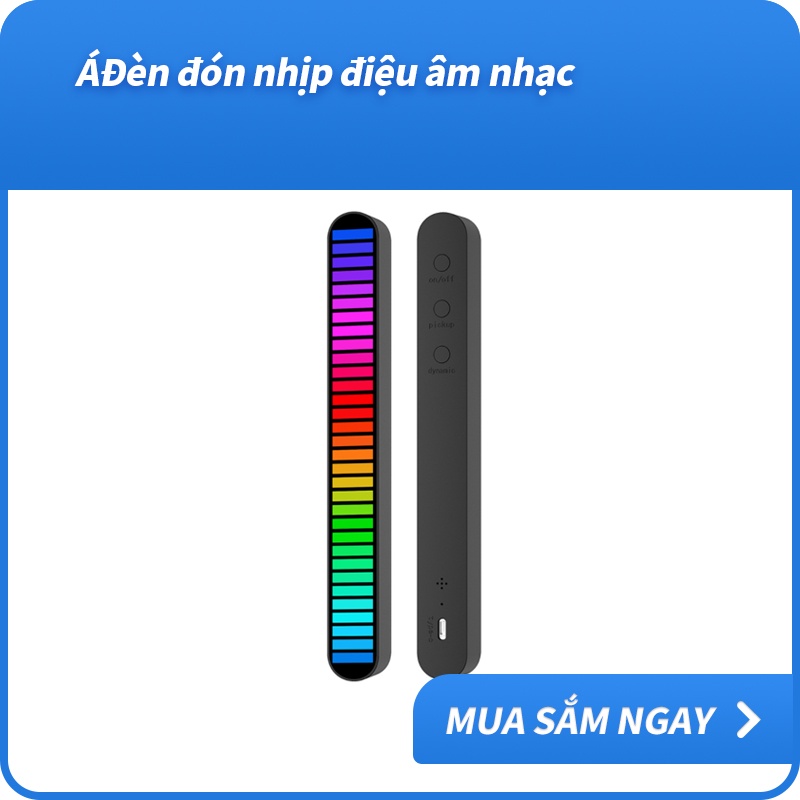 Đèn Rgb Cảm Biến Âm Thanh Có Thể Sạc Lại Bằng Cổng Usb Cho Xe Hơi