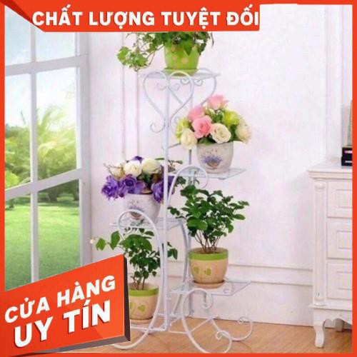 KỆ ĐỂ CHẬU HOA CÂY CẢNH 5 TẦNG Loại to đĩa vuông