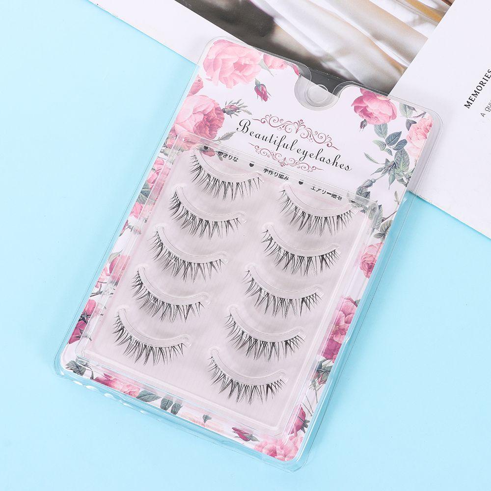 NIUYOU Set 5 Cặp Lông Mi Giả Vô Hình Tái Sử Dụng Tiện Lợi