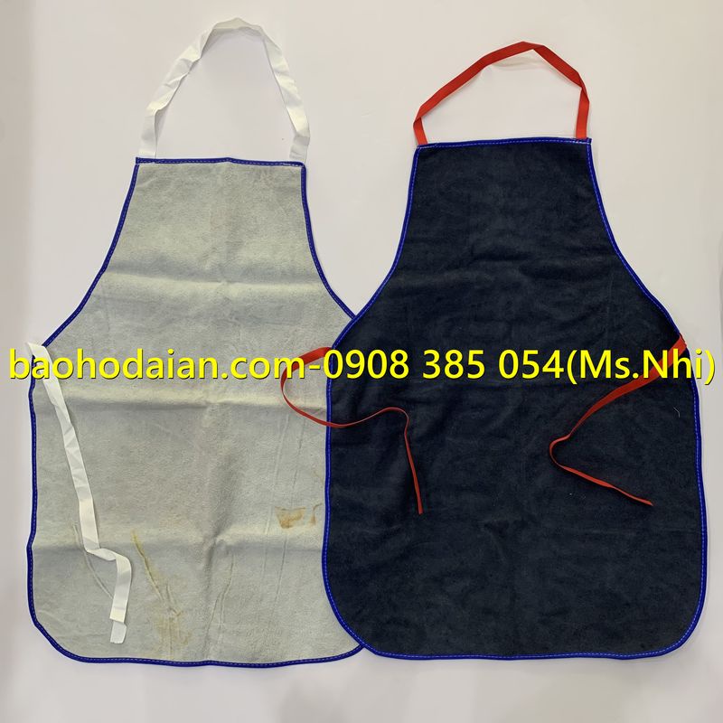 Tạp Dề Da Cho Thợ Hàn Chống Bắt Tia Lửa- Hình thật, hàng sẵn