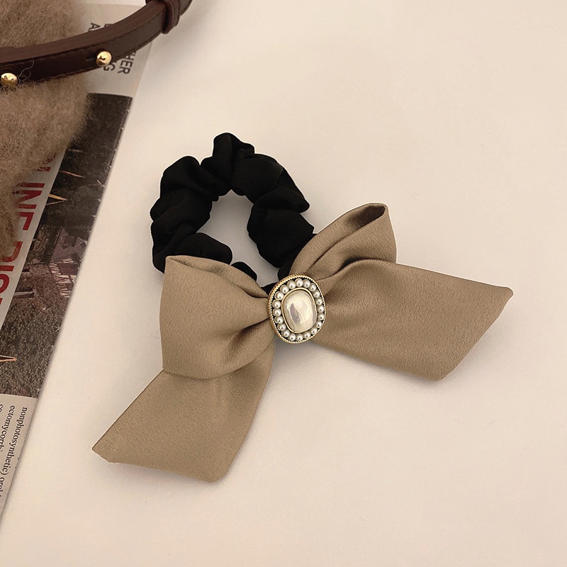 Dây Cột Tóc Cao Su Co Giãn Đính Hạt Ngọc Trai Phong Cách Vintage