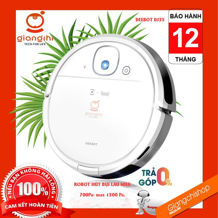 [PHIÊN BẢN 2020]Robot hút bụi lau nhà có sử dụng app điện thoại ECOVACS DEBOOT DJ35 trưng bày mới 99%,tặng kèm remote