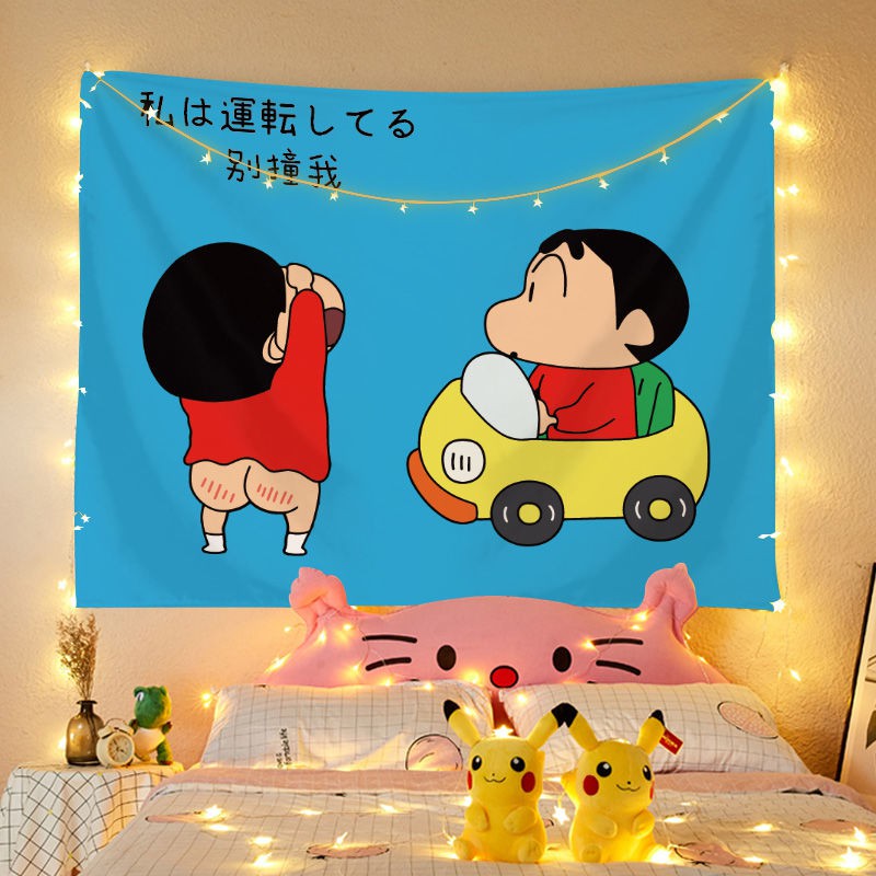 Thảm Vải Treo Tường In Hình Cậu Bé Bút Chì Shin-chan Độc Đáo Trang Trí Nhà Cửa