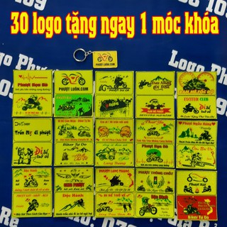 combo 30 logo phượt phản quang