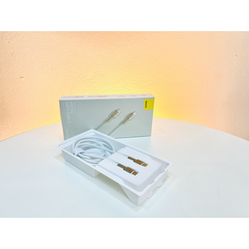 Cáp sạc siêu nhanh 100W Baseus Series Metal Data Cable Type-C to Type-C  Bảo hành 12 Tháng đổi mới- DLC Shop
