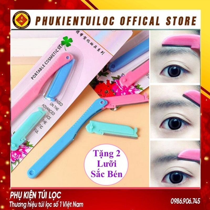 Dao Cạo Tỉa Lông Mày - Tỉa Khuôn Mày - Chân Mày Bạn Nữ Ailin - Tặng Kèm 2 Lưỡi Dao- Phukientuiloc.com