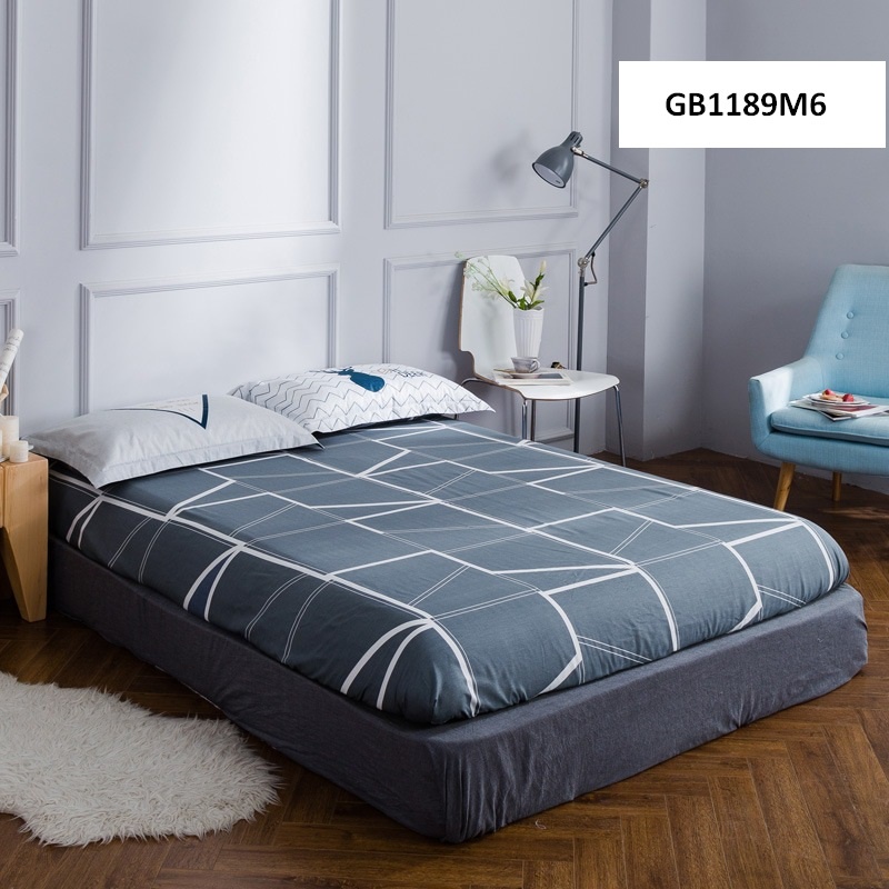 GB1189- sale 30% Ga trải giường bọc chun cotton 180x 200cm hàng nhập