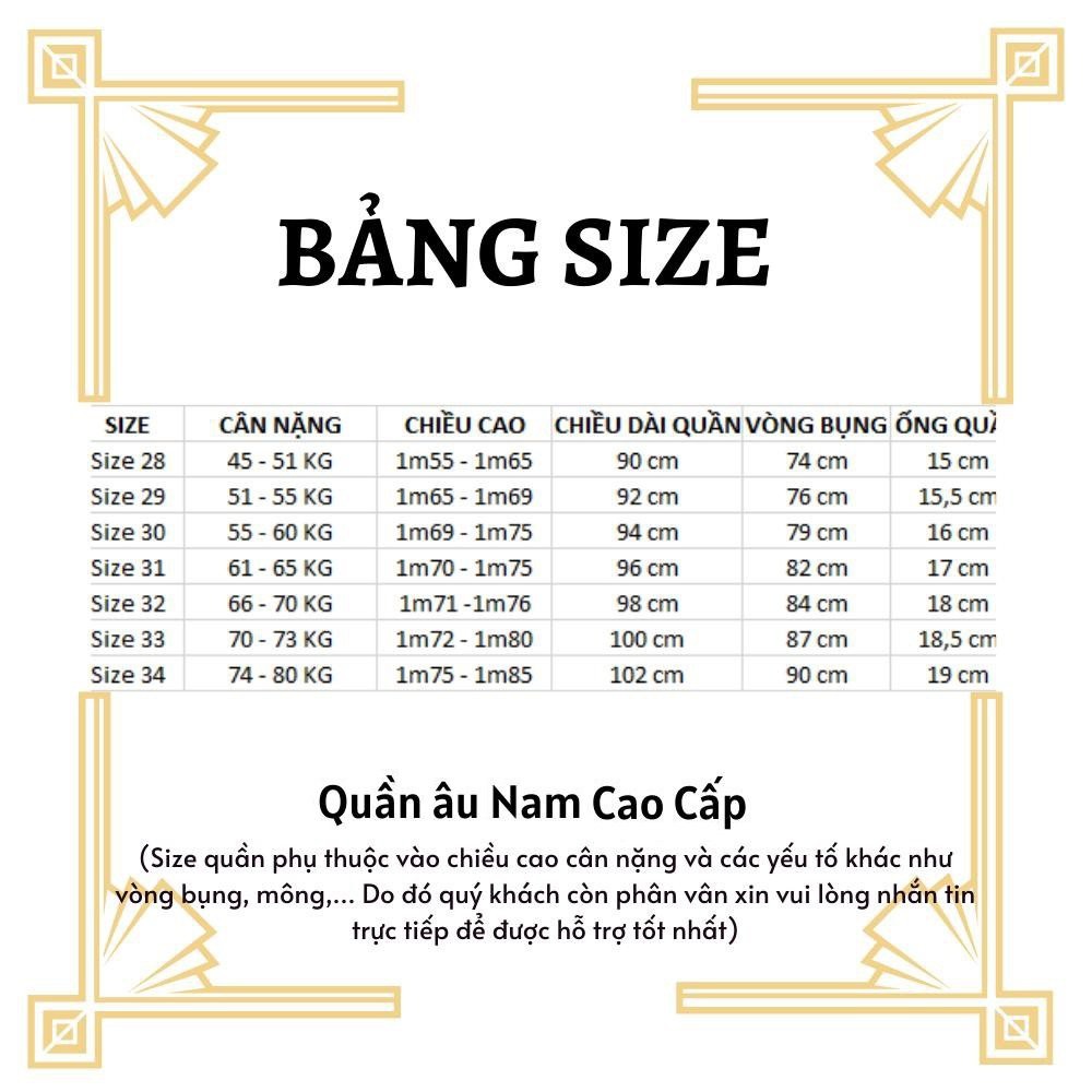 Quần Tây Nam Hàn Quốc Ống Côn Cao Cấp - Full màu: Xanh, đen, xám, kem chất vải co giãn dày dặn, form Slimfit hàn quốc | BigBuy360 - bigbuy360.vn