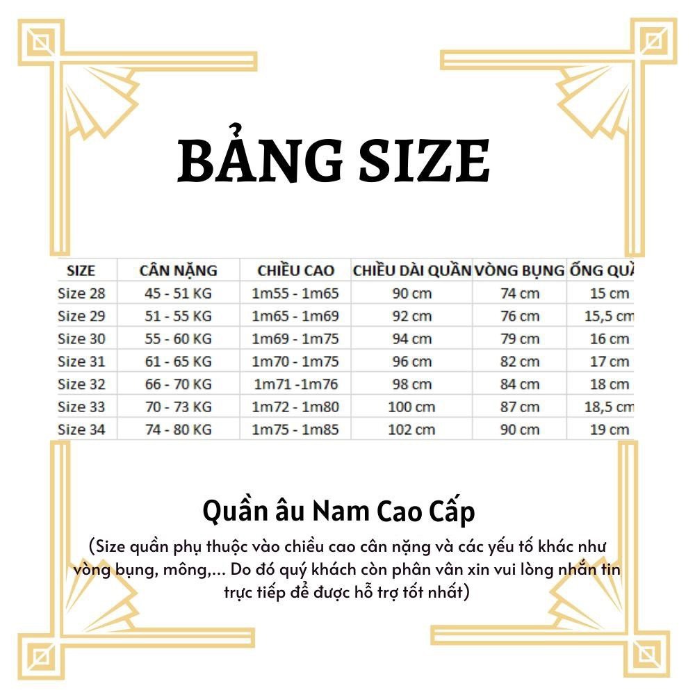 Quần Tây Nam Hàn Quốc Ống Côn Cao Cấp - Full màu: Xanh, đen, xám, kem chất vải co giãn dày dặn, form Slimfit hàn quốc