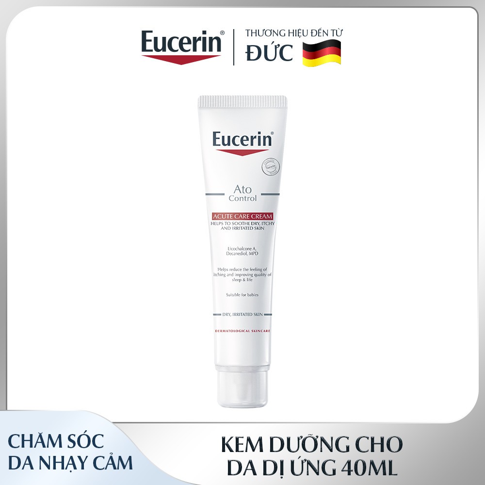 Eucerin Kem dưỡng ngăn ngừa dị_ứng giai đoạn bùng phát AtoControl Acute Care 40ml