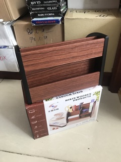 KHAY KỆ CẮM BÚT GỖ HX-1013