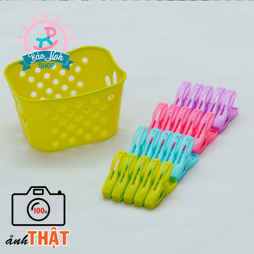 Kẹp nhựa kèm giỏ thực hành cuộc sống cho bé| Đồ chơi thực hành cuộc sống