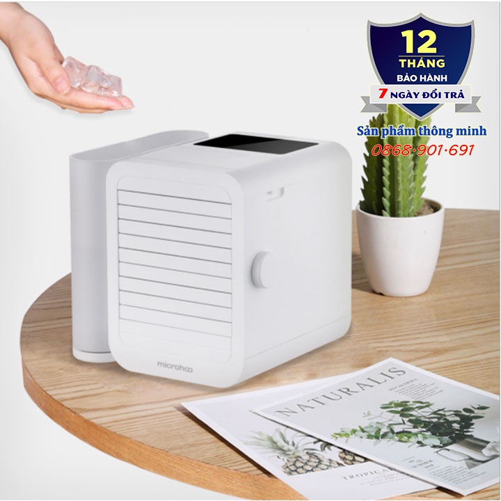 Quạt điều hòa mini Xiaomi Microhoo MH01R/MH02A - Màn Hình Cảm Ứng & Cổng USB 3 Trong 1 - Quạt đá lạnh 1000ml