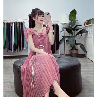 Váy dập li hoa ( kèm ảnh thật shop chụp )