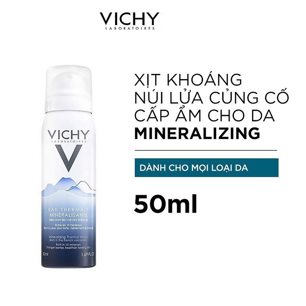 Xịt khoáng Vichy Mineralizing Thermal Water 300ml cấp ẩm, dưỡng da, chống lão hóa