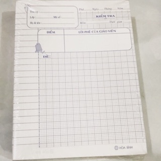 Giấy kiểm tra định lượng 100-10 tờ