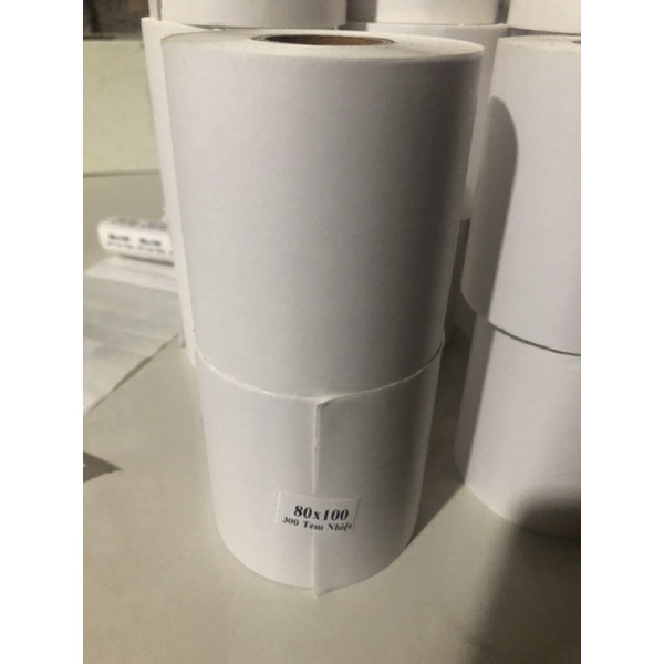 Giấy In Nhiệt - Tem Vận Chuyển sàn TMĐT kt .80x100mm Cuộn 30m