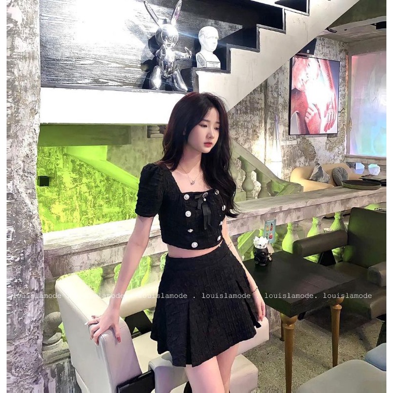 Set Xốp Croptop Tặng Kèm Nơ Diệu Linh