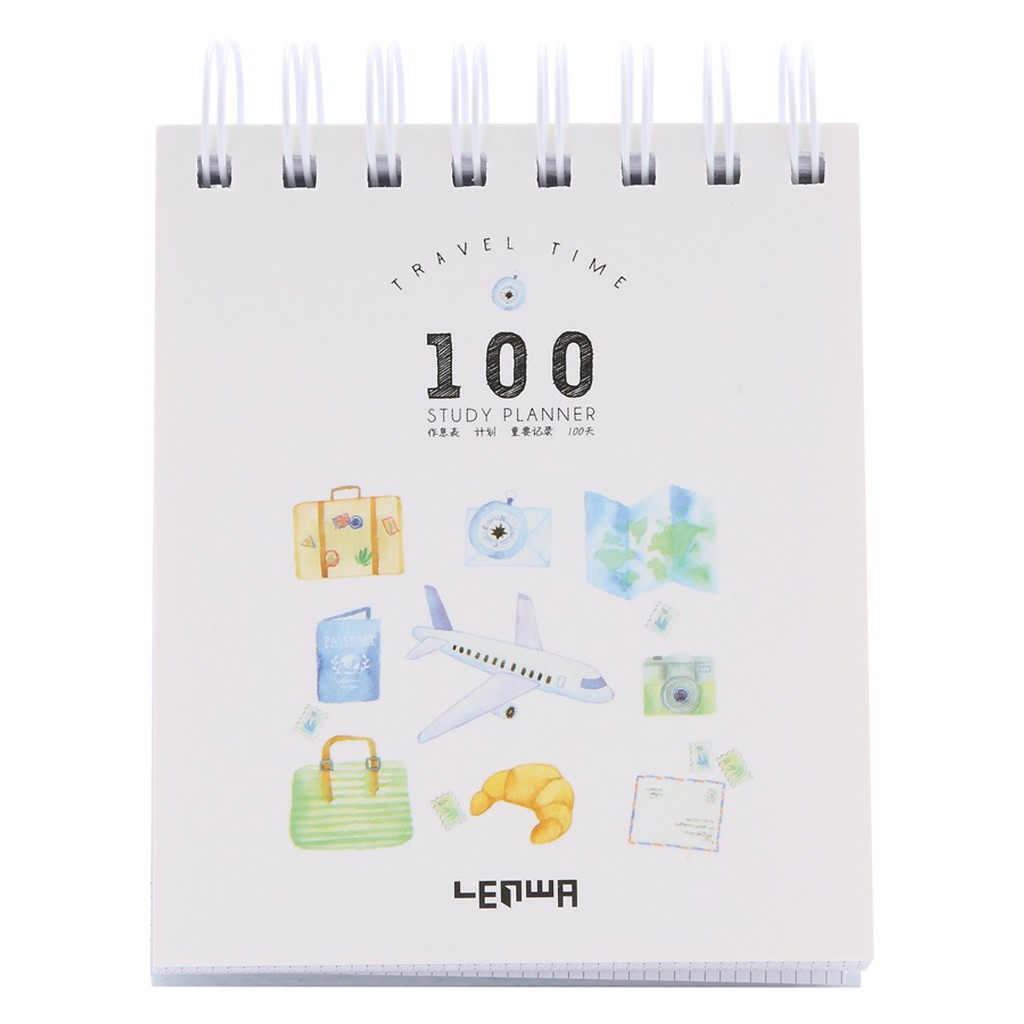 Sổ Kế Hoạch Lò Xo 100 Ngày - 100 Days Daily Planner Notebooks