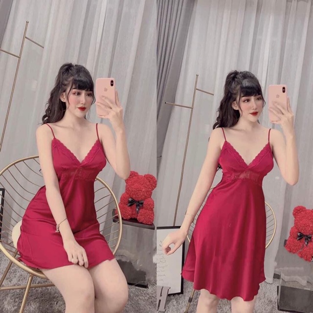 (NOW SHIP GIAO NHANH 1H) Sx 658 váy ngủ lụa satin -Đầm ngủ cao cấp - MinhTrang | BigBuy360 - bigbuy360.vn