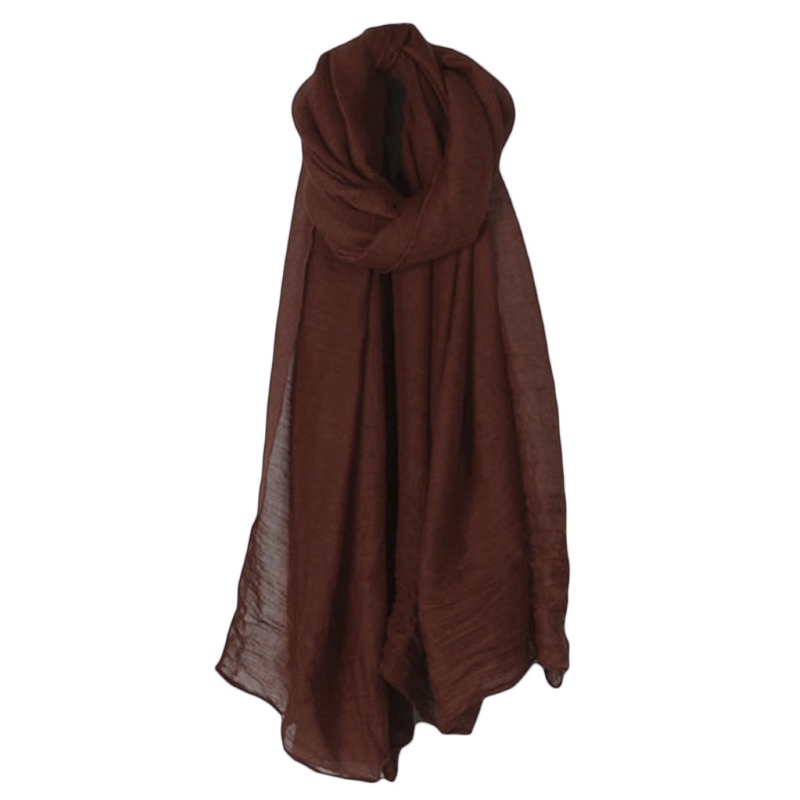 Youyo Khăn Choàng Đầu Cotton Lanh Nhẹ Màu Trơn Thời Trang Mùa Hè Dành Cho Nữ