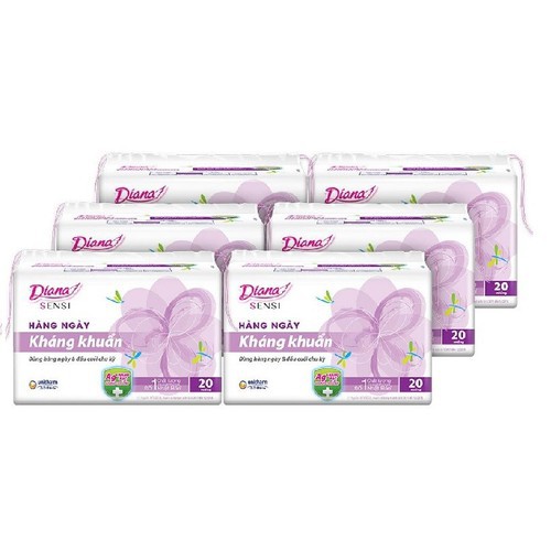 Băng vệ sinh hàng ngày DIANA SENSI KHÁNG KHUẨN 20 miếng